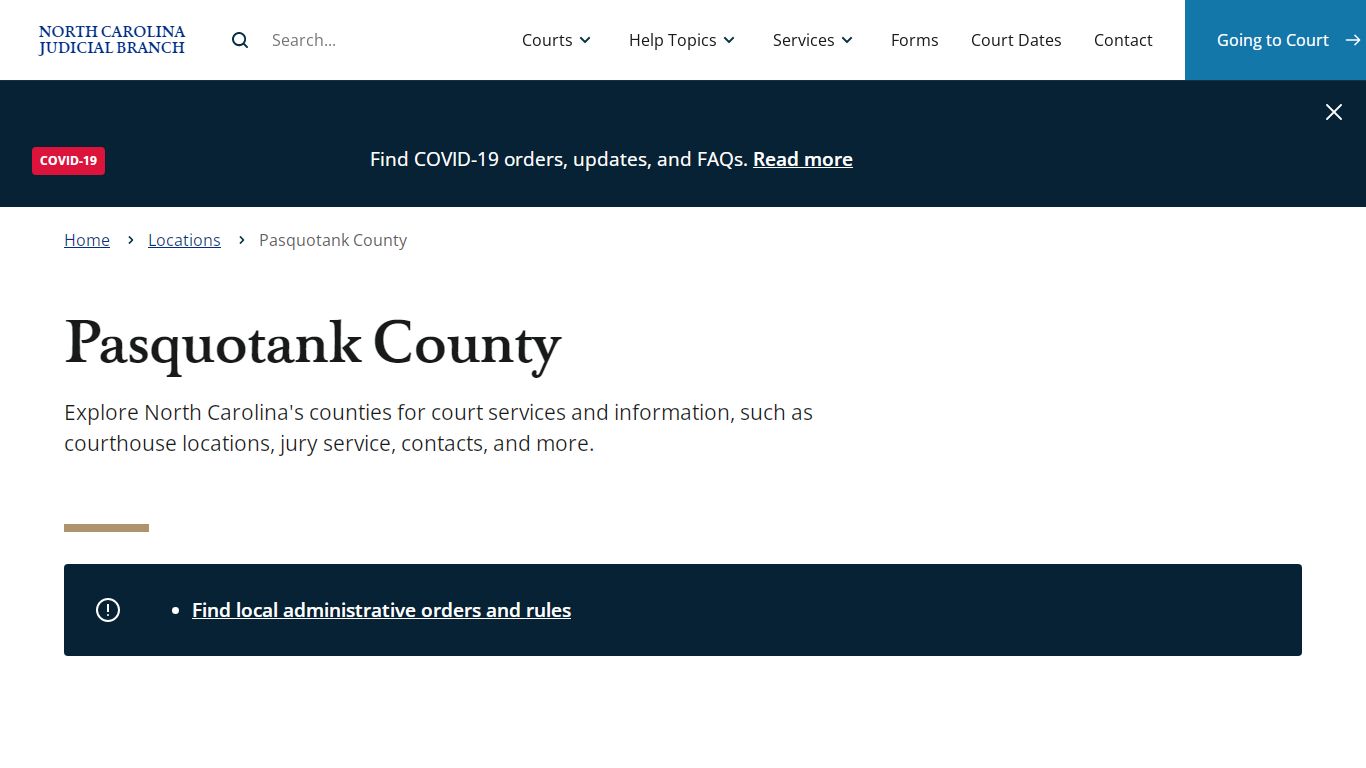 Pasquotank County | North Carolina Judicial Branch - NCcourts